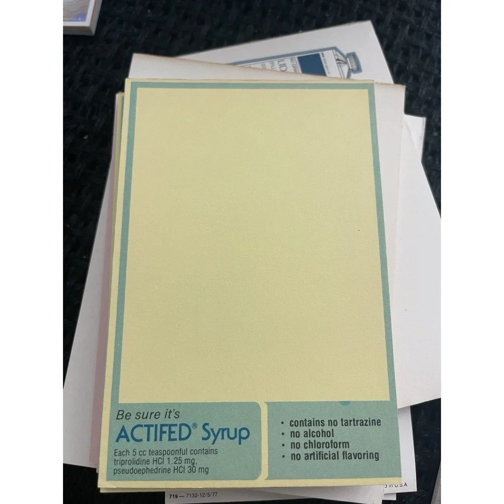Lot Of 8 Pharmaceutical Drug Rep Note Pads Paper Swag Promos Advertising 70's/80